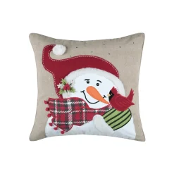 STOF Coussin de Noël coton et laine (45 x 45 cm) Winty Rouge Hot