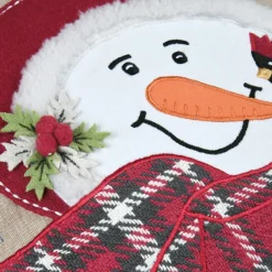 STOF Coussin de Noël coton et laine (45 x 45 cm) Winty Rouge Hot