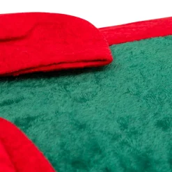 JJA Coussin de Noël rectangulaire (30 x 50 cm) Nœud en velours Rouge et Vert
