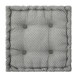 ATMOSPHERA Coussin de sol carré coton (40 x 40 cm) Otto Gris New