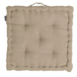 EMINZA Coussin de sol carré gaze de coton (50 x 50 cm) Gaïa Ficelle Hot