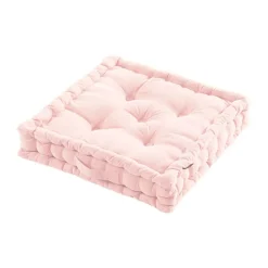 EMINZA Coussin de sol coton (50 x 50 cm) Pixel Rose poudré New