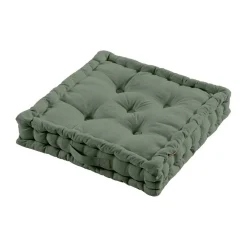 EMINZA Coussin de sol coton (50 x 50 cm) Pixel Vert kaki Sale