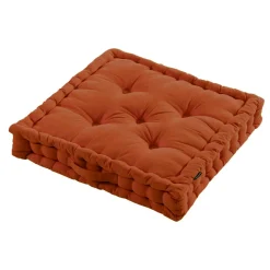 EMINZA Coussin de sol coton (60 x 60 cm) Pixel Terracotta Sale