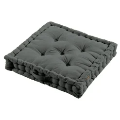 EMINZA Coussin de sol coton (60 x 60 cm) Pixel Gris Anthracite Clearance