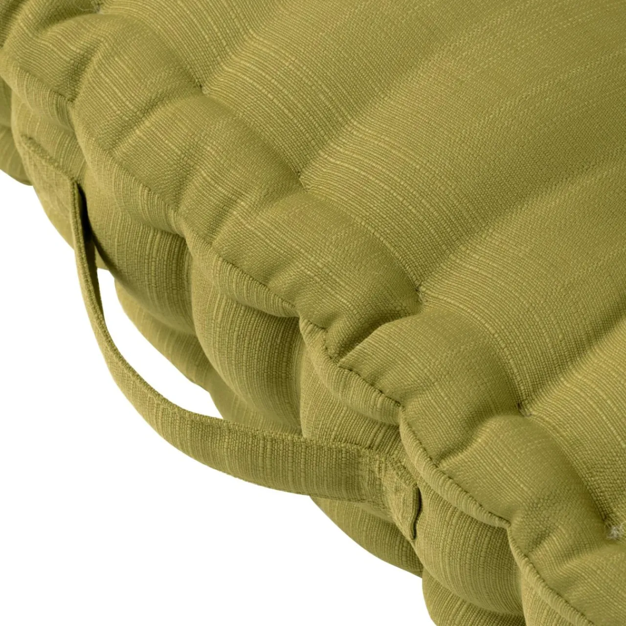 EMINZA Coussin de sol extérieur capitonné (50 x 50 cm) Sunset Vert olive Sale