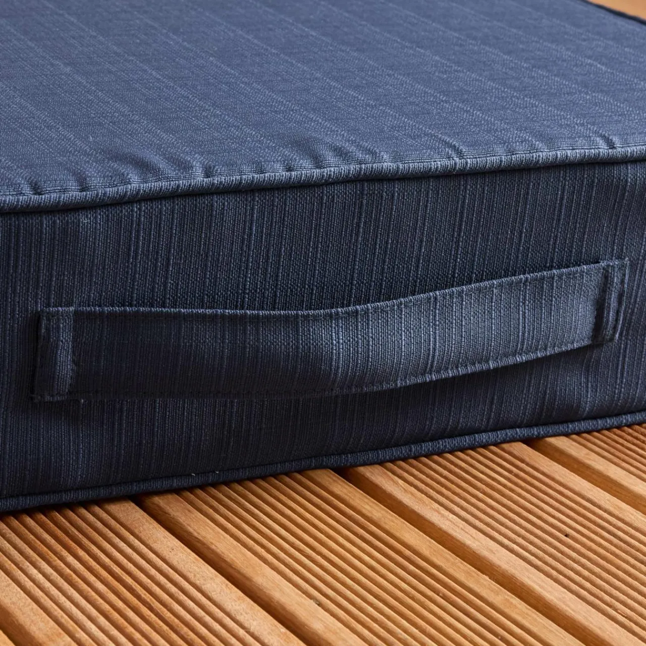 EMINZA Coussin de sol extérieur déhoussable (45 x 45 cm) Sunset Bleu nuit Outlet