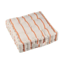 EMINZA Coussin de sol extérieur toile de coton (45 x 45 cm) Ocealys Corail Orange New