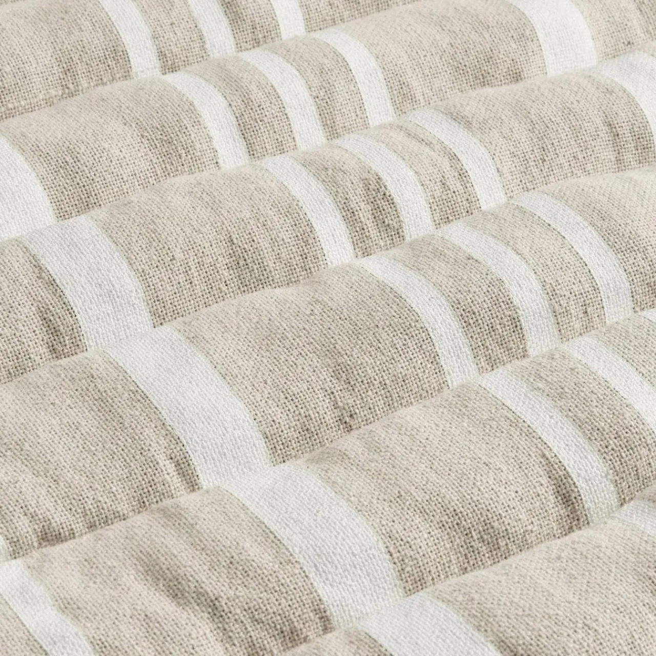 EMINZA Coussin de transat enroulable (180 x 60 cm) Nautira Ecru New