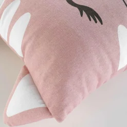 douceur d'intu017drieur Coussin enfant carré (40 x 40 cm) Chatchat Rose Sale