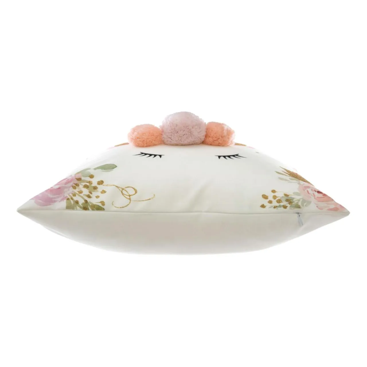 ATMOSPHERA Coussin enfant carré (40 x 40 cm) Licorne Pompons Multicolore Sale