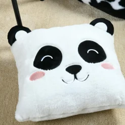 Coussin enfant carré (40 x 40 cm) Zamis Panda Blanc Best