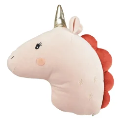 OSTARIA Coussin enfant (35 cm) Licorne Rose New