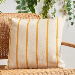 EMINZA Coussin extérieur carré toile de coton (50 x 50 cm) Ocealys Jaune moutarde Hot