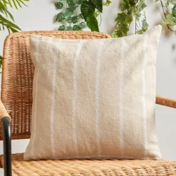 EMINZA Coussin extérieur carré toile de coton (50 x 50 cm) Ocealys Blanc New
