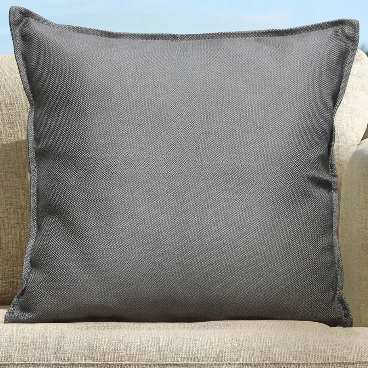 MOBELLIA Coussin extérieur carré (60 x 60 cm) Boraé Gris