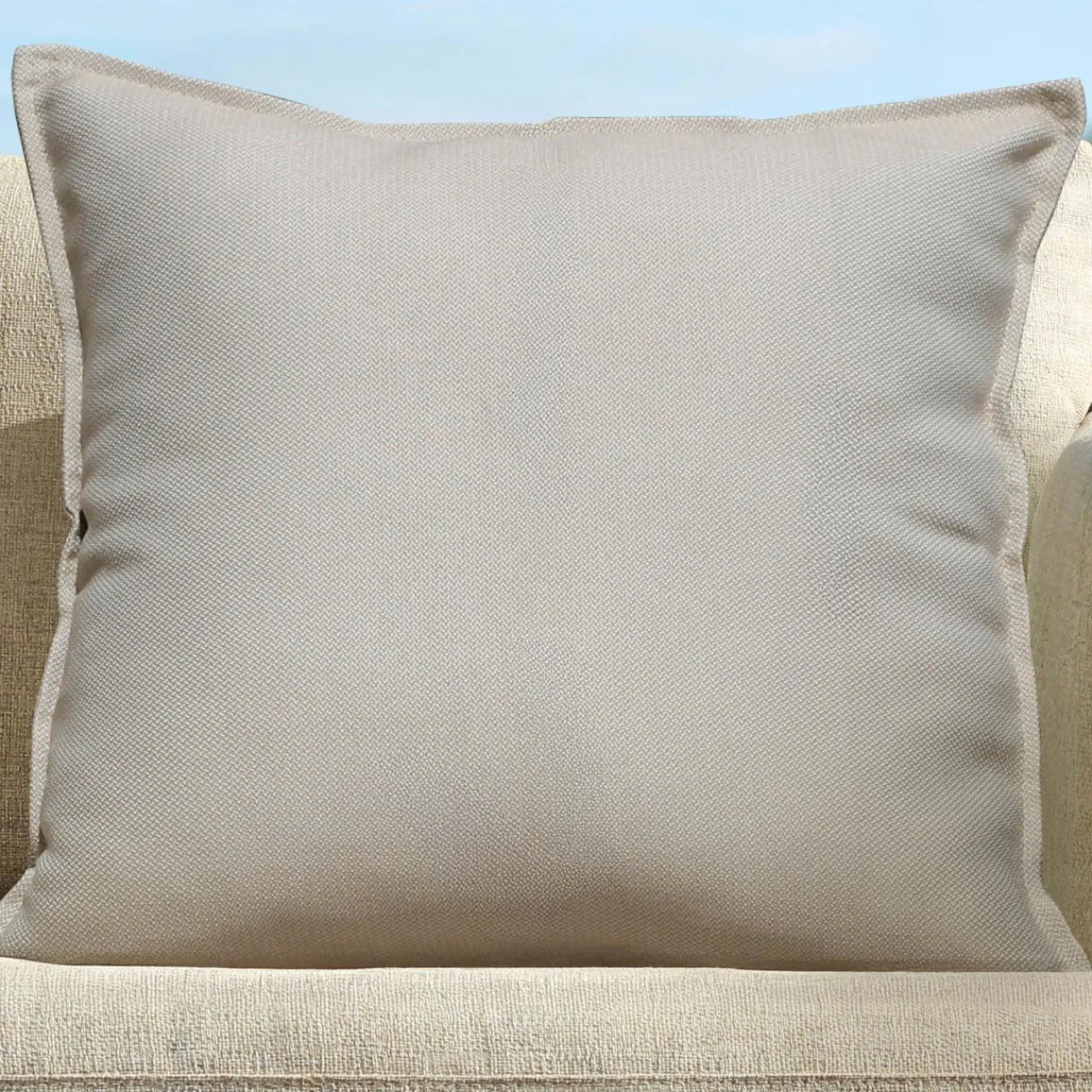 MOBELLIA Coussin extérieur carré (60 x 60 cm) Boraé Taupe Outlet