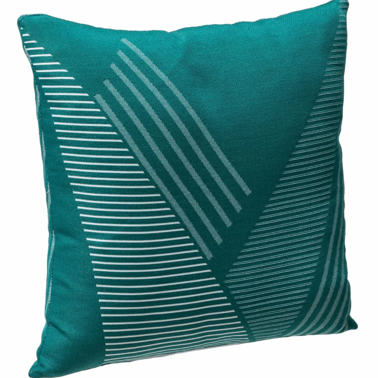 HESPERIDE Coussin extérieur carré (40 x 40 cm) Jacquard Bleu canard Sale