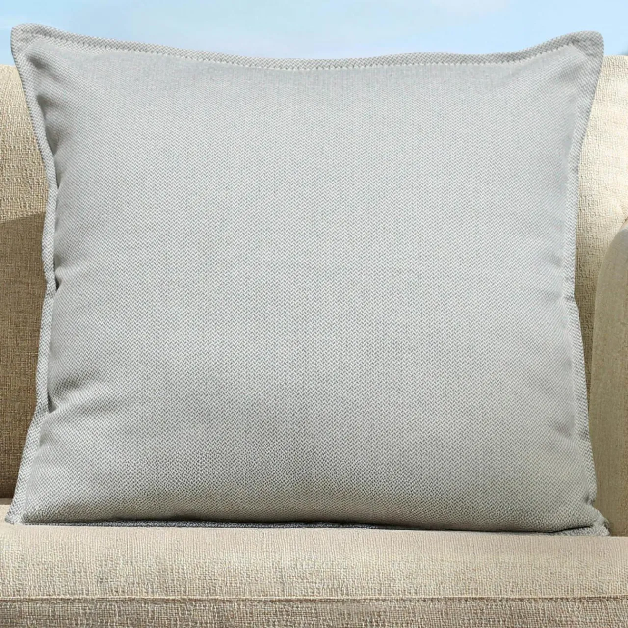 MOBELLIA Coussin extérieur carré (45 x 45 cm) Kalena clair Vert New