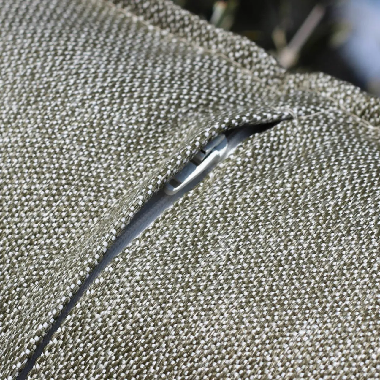 MOBELLIA Coussin extérieur carré (45 x 45 cm) Kalena Vert olive New