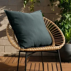 EMINZA Coussin extérieur carré (60 x 60 cm) Sunset Gris Anthracite Hot