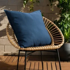 EMINZA Coussin extérieur carré (60 x 60 cm) Sunset Bleu nuit
