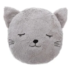 Atmosphera createur d'interieur for kids Coussin fausse fourrure enfant (27 cm) Chat Gris Hot