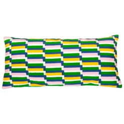 Atmosphera, cru017dateur d'intu017drieur Coussin rectangulaire brodé (35 x 75 cm) Disso Multicolore