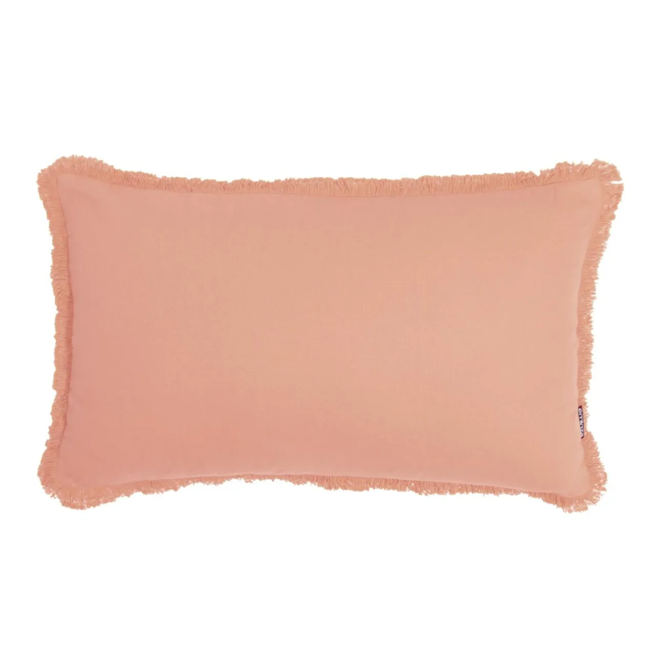 EMINZA Coussin rectangulaire coton (40 x 60 cm) Pixel franges Rose Pêche Outlet