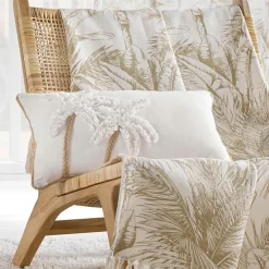 douceur d'intu017drieur Coussin rectangulaire coton (30 x 50 cm) Sahara Ecru New