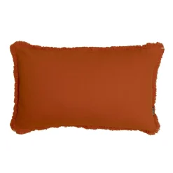 EMINZA Coussin rectangulaire coton (40 x 60 cm) Pixel franges Terracotta New