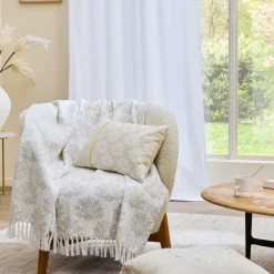douceur d'intu017drieur Coussin rectangulaire coton (30 x 50 cm) Majestia Beige Outlet