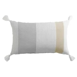douceur d'intu017drieur Coussin rectangulaire coton (30 x 50 cm) Iliade Blanc Discount