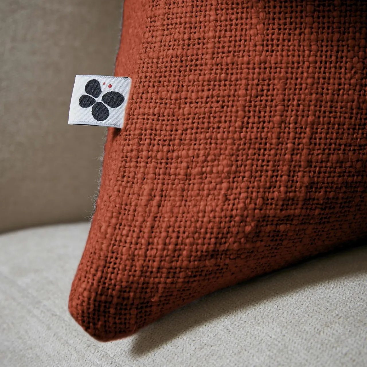 L'EFFET PAPILLON Coussin rectangulaire coton (40 x 60 cm) Sixtine Terracotta New