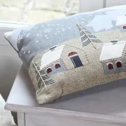 LOVELY CASA Coussin rectangulaire coton (30 x 50 cm) Cornouailles Gris Outlet
