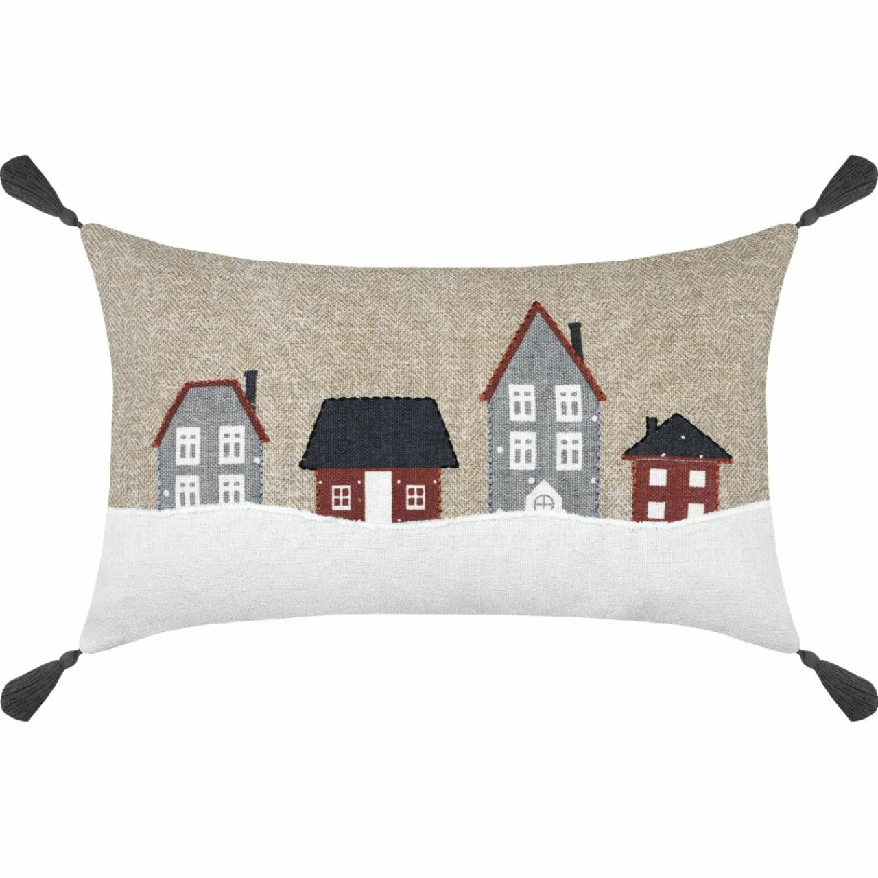 LOVELY CASA Coussin rectangulaire coton (30 x 50 cm) Cornouailles Beige Best