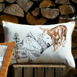 STOF Coussin Rectangulaire Coton (40 x 60 cm) Wildforest Camel Best