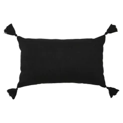 EMINZA Coussin rectangulaire coton et jute (30 x 50 cm) Nama Noir Best
