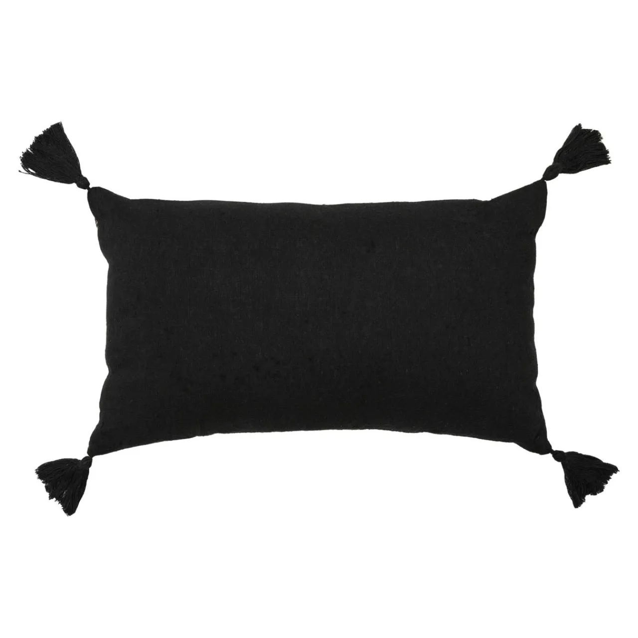 EMINZA Coussin rectangulaire coton et jute (30 x 50 cm) Nama Noir Best