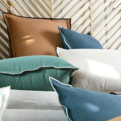 STOF Coussin rectangulaire coton (40 x 60 cm) Helios Ecru New