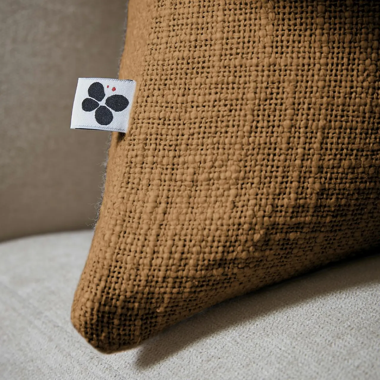 L'EFFET PAPILLON Coussin rectangulaire coton (40 x 60 cm) Sixtine Camel Online