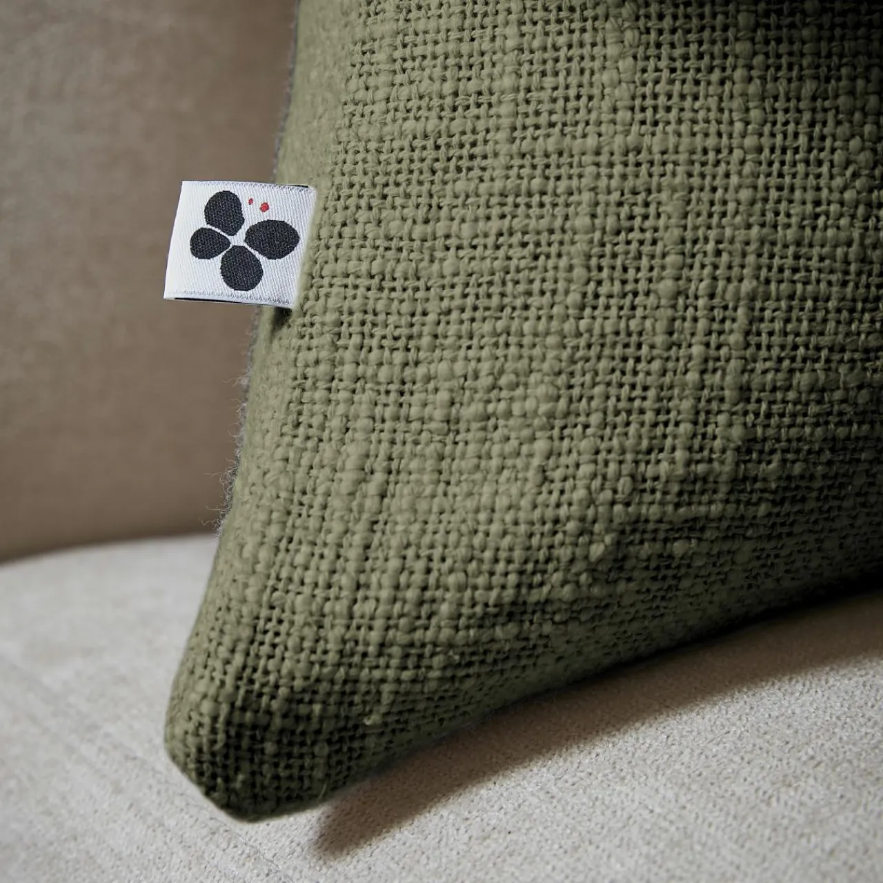 L'EFFET PAPILLON Coussin rectangulaire coton (40 x 60 cm) Sixtine Vert romarin New