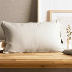 EMINZA Coussin rectangulaire coton (30 x 50 cm) Pixel Beige