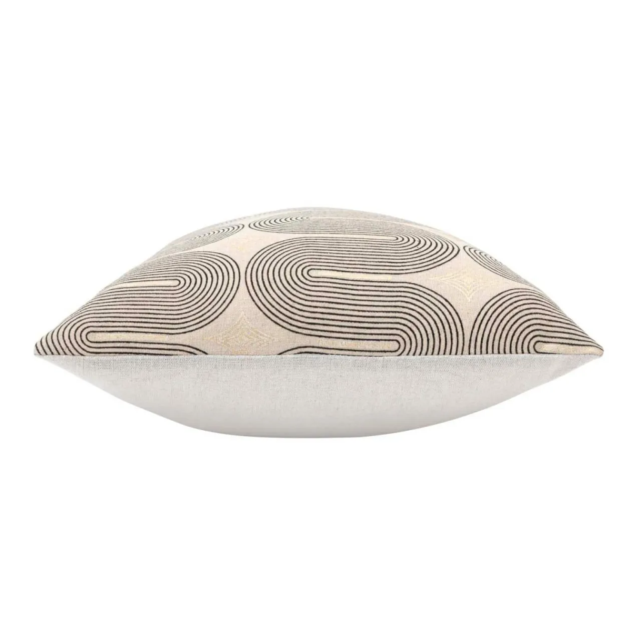 douceur d'intu017drieur Coussin rectangulaire coton (40 x 60 cm) Ondine Noir Hot