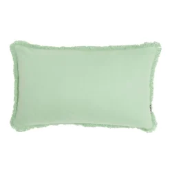 EMINZA Coussin rectangulaire coton (40 x 60 cm) Pixel franges Vert menthe Best