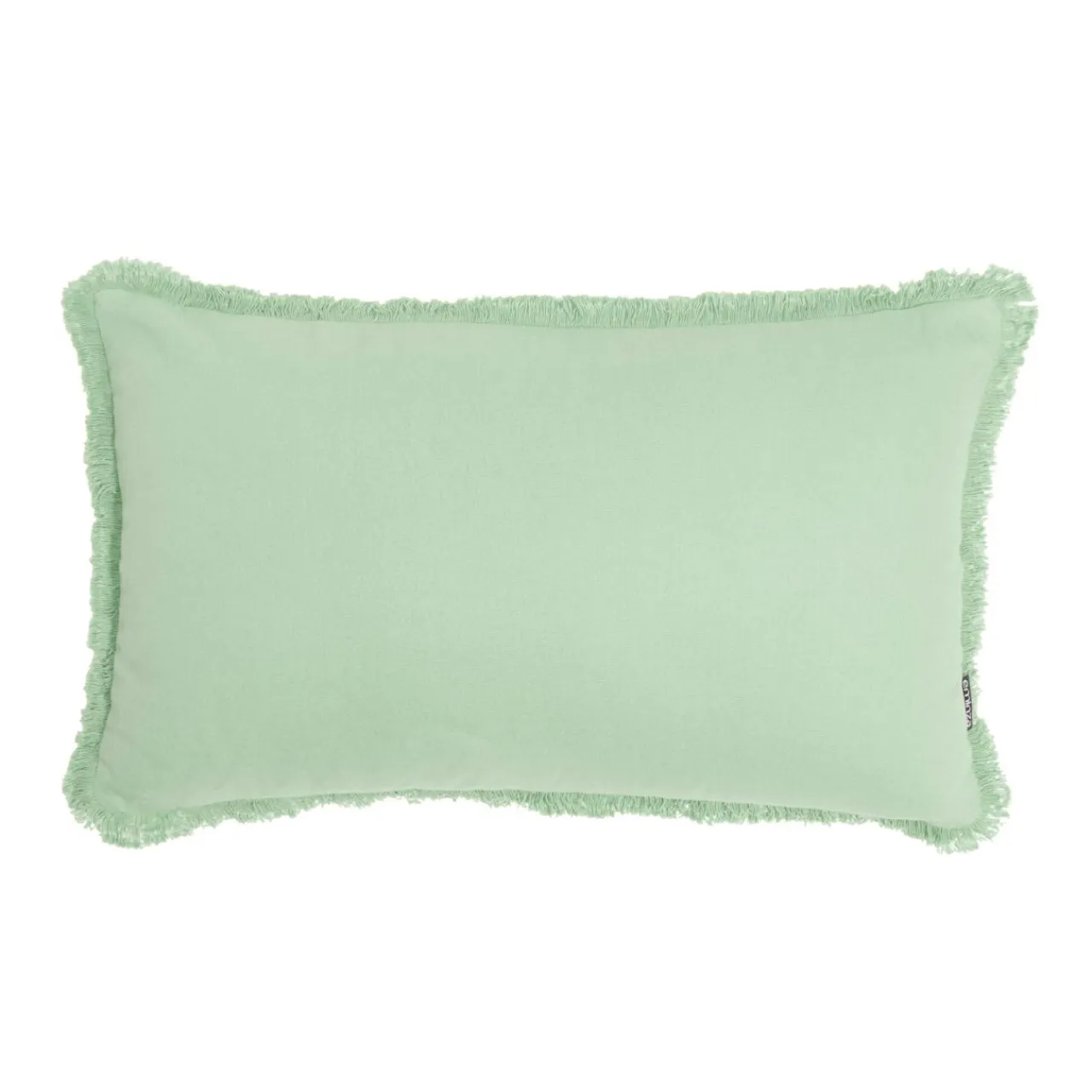 EMINZA Coussin rectangulaire coton (40 x 60 cm) Pixel franges Vert menthe Best