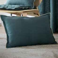 STOF Coussin rectangulaire coton (40 x 60 cm) Helios Bleu Hot