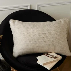 EMINZA Coussin rectangulaire effet chiné (40 x 60 cm) James sable Beige Hot