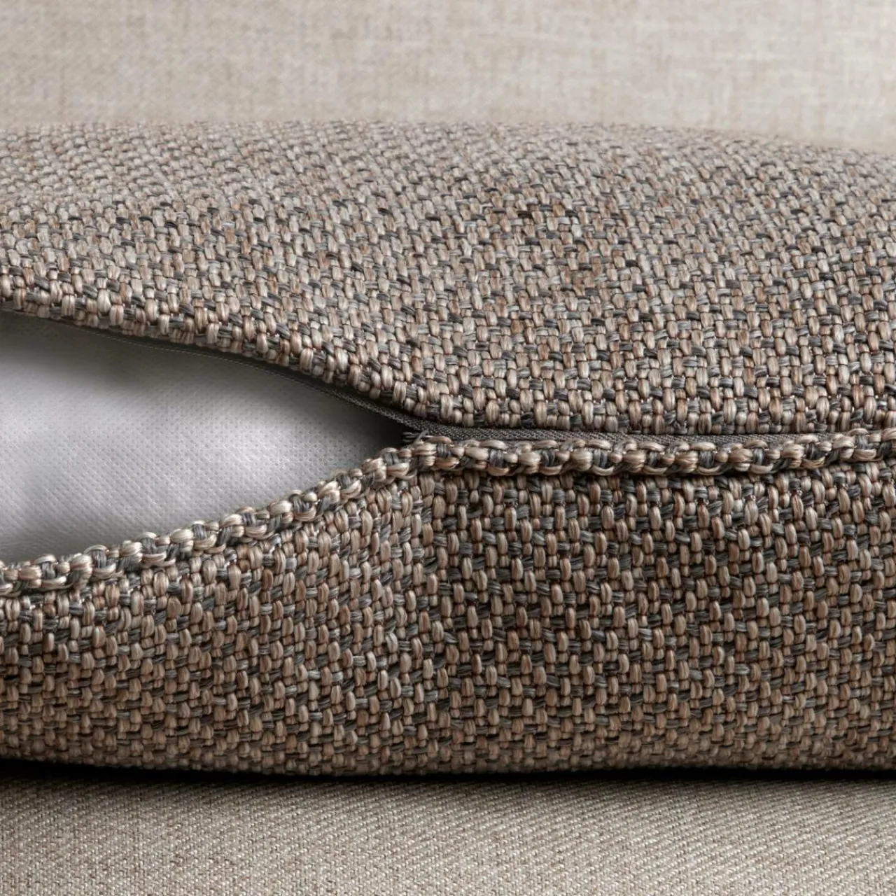 EMINZA Coussin rectangulaire effet chiné (40 x 60 cm) James galet Gris Online