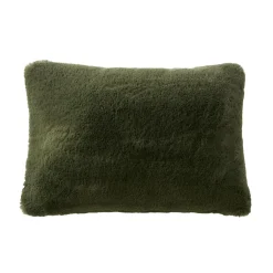 EMINZA Coussin rectangulaire fausse fourrure (40 x 60 cm) Finn Vert kaki Online
